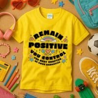 Remain Positive Motivation Quote Kids T-Shirt thumb 3
