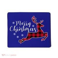 Red Plaid Merry Christmas Letter Reindeer Snowflake Buffalo Gift Mousepad thumb 0