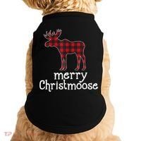 Red Plaid Merry Christmoose Christmas GIFT Doggie Tank thumb 0
