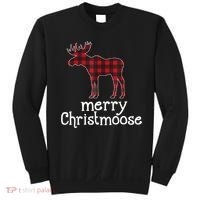Red Plaid Merry Christmoose Christmas GIFT Sweatshirt thumb 0