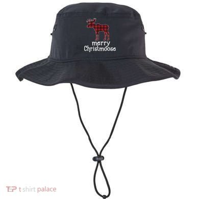 Red Plaid Merry Christmoose Christmas GIFT Bucket Hat