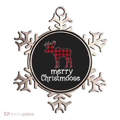 Red Plaid Merry Christmoose Christmas GIFT Ornament