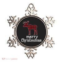 Red Plaid Merry Christmoose Christmas GIFT Ornament thumb 0
