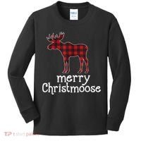 Red Plaid Merry Christmoose Christmas GIFT Kids Long Sleeve Shirt thumb 0