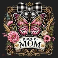 Rustic Proud Mom Elegant Butterfly & Flowers For Mothers  Hat thumb 2