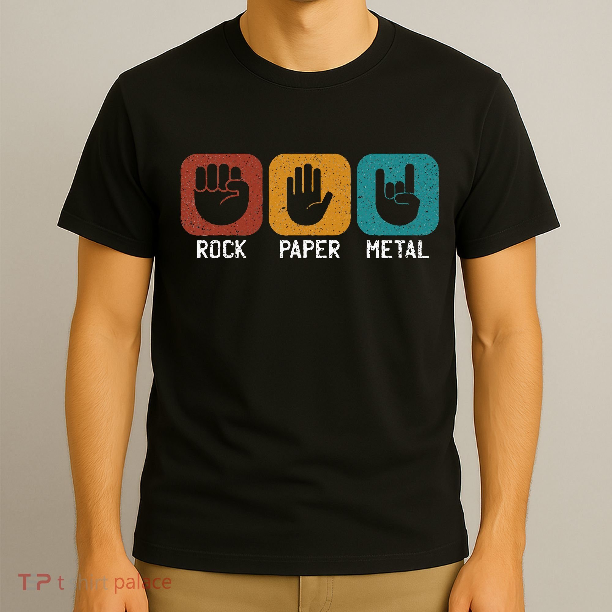 Rock Paper Metal Heavy Metal Music T-Shirt