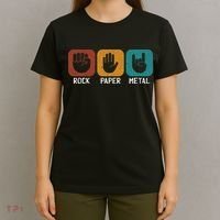 Rock Paper Metal Heavy Metal Music T-Shirt thumb 4