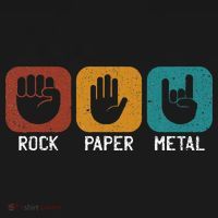 Rock Paper Metal Heavy Metal Music T-Shirt thumb 7