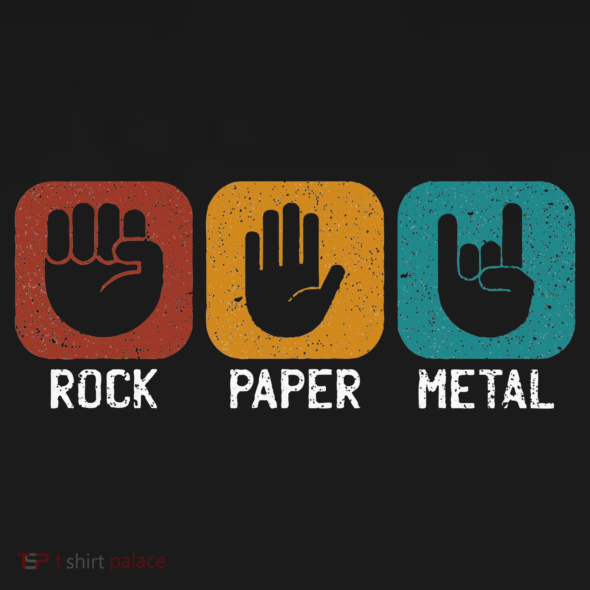 Rock Paper Metal Heavy Metal Music T-Shirt