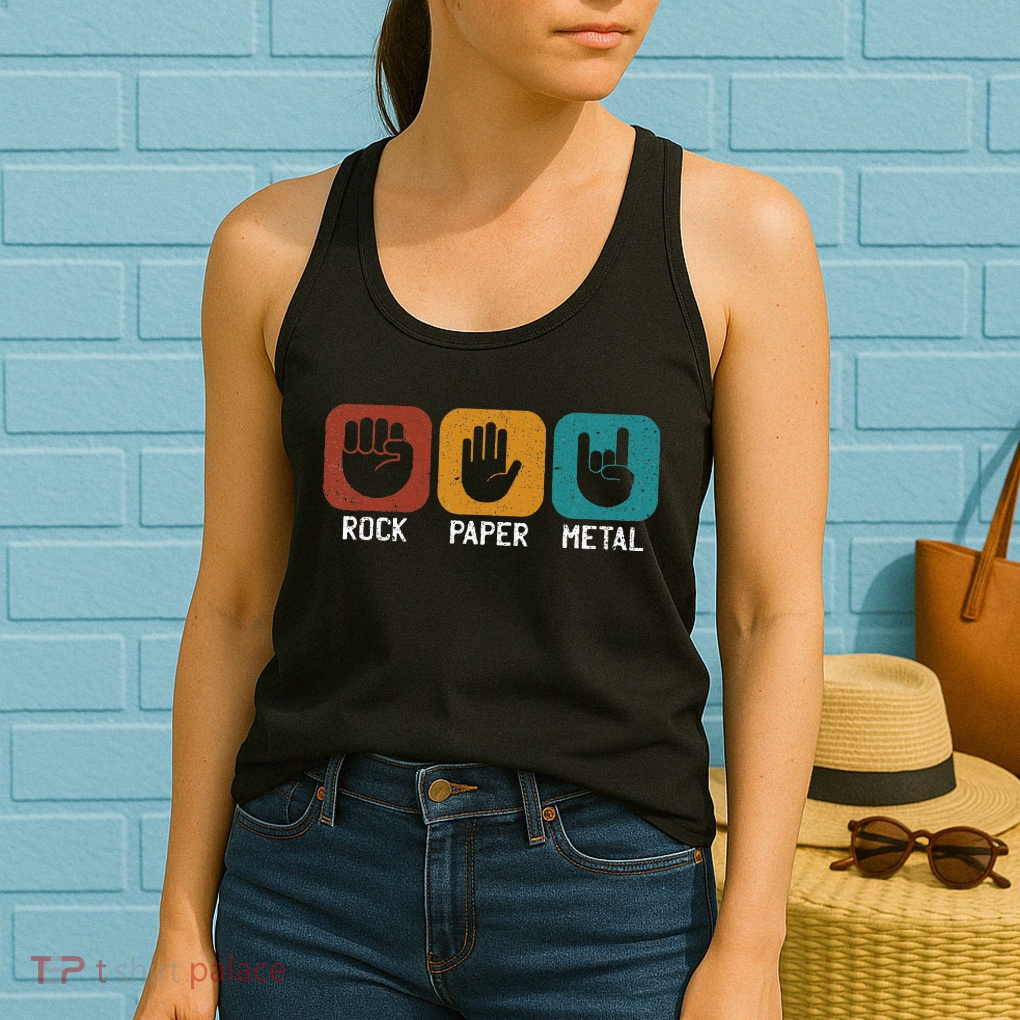 Rock Paper Metal Heavy Metal Music Women's Tank Top