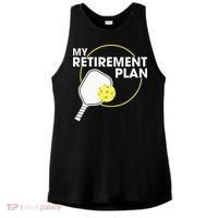 Retired Pickleball My Retirement Plan Pickleball Paddle Ladies PosiCharge Tri-Blend Wicking Tank thumb 0