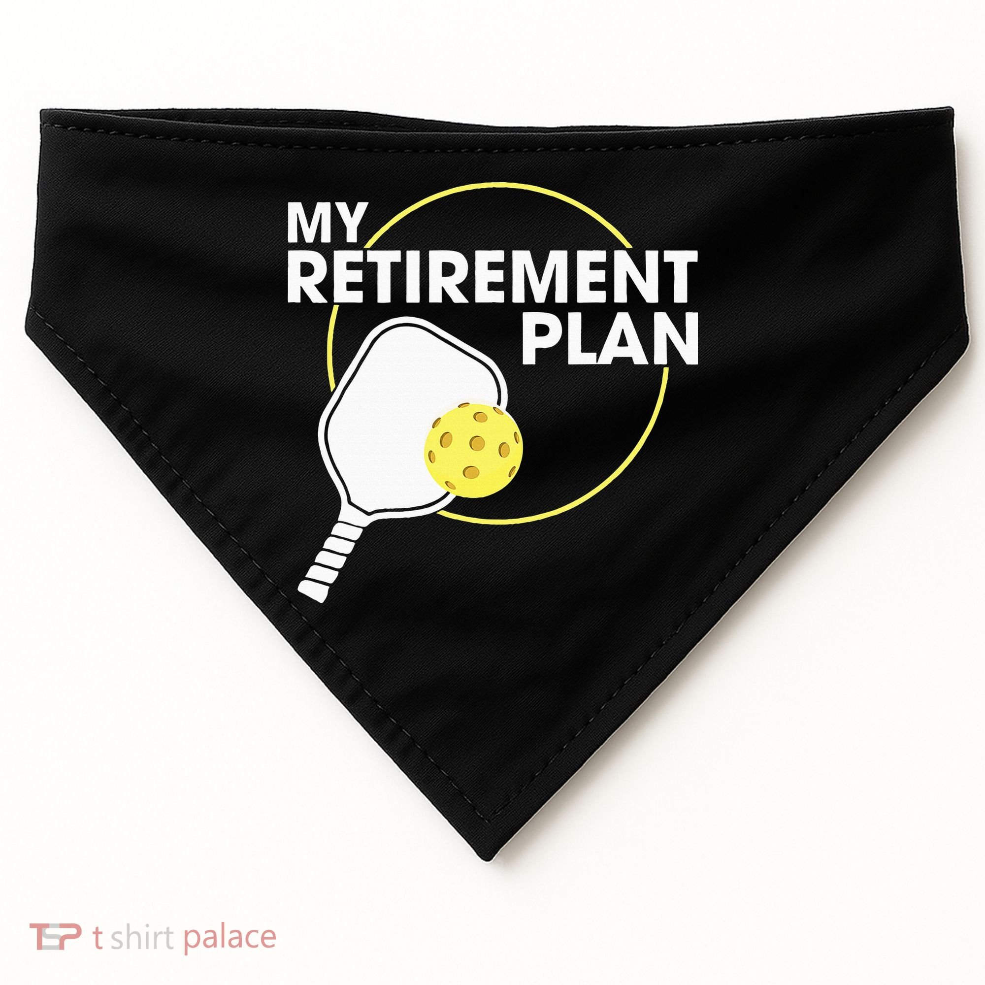 Retired Pickleball My Retirement Plan Pickleball Paddle USA-Made Doggie Bandana
