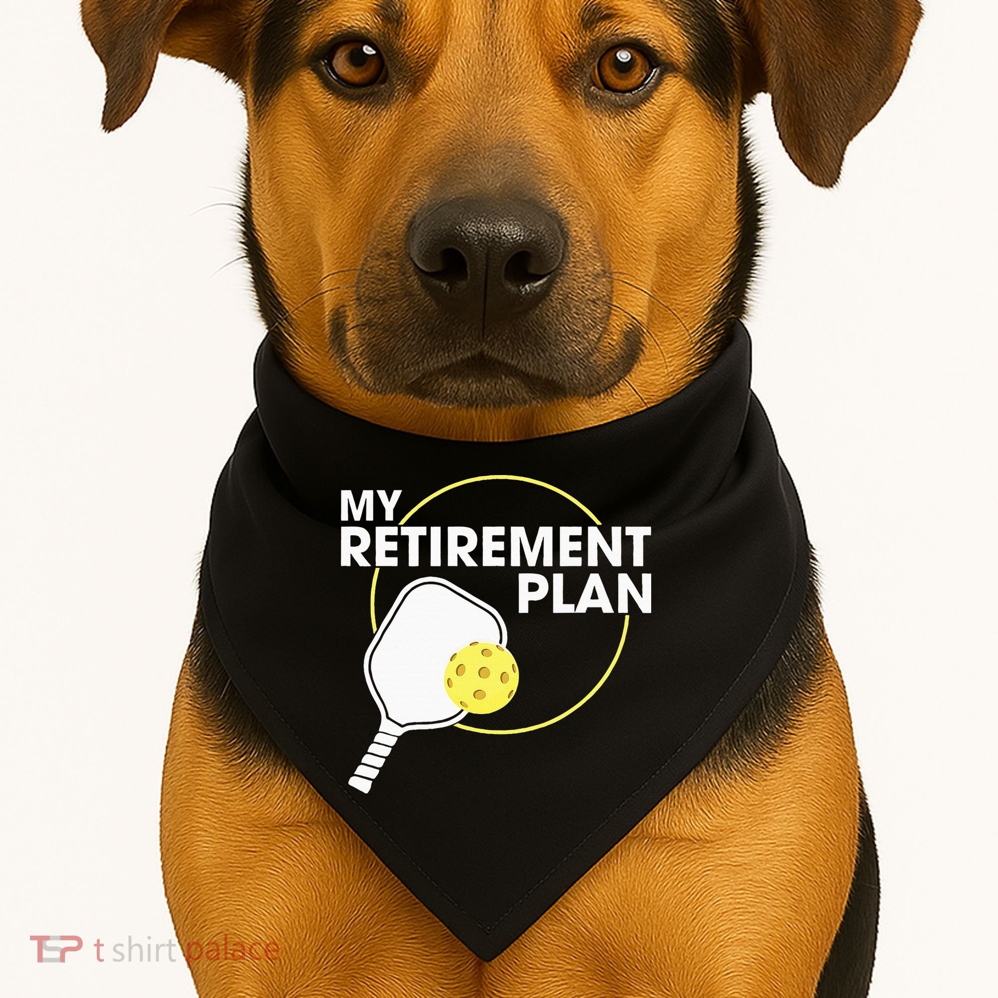 Retired Pickleball My Retirement Plan Pickleball Paddle USA-Made Doggie Bandana