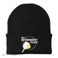 Retired Pickleball My Retirement Plan Pickleball Paddle Beanie thumb 0