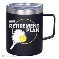 Retired Pickleball My Retirement Plan Pickleball Paddle 12oz Stainless Steel Coffee Mug thumb 0