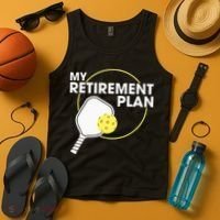 Retired Pickleball My Retirement Plan Pickleball Paddle Tank Top thumb 4