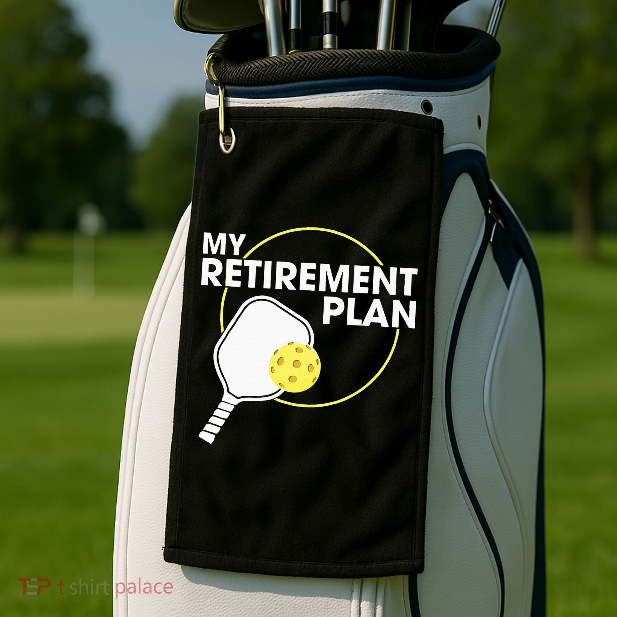 Retired Pickleball My Retirement Plan Pickleball Paddle Golf Towel