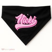 Retro Pink Nicki USA-Made Doggie Bandana thumb 0