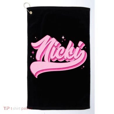 Retro Pink Nicki Golf Towel