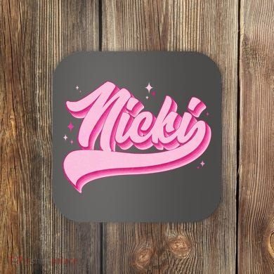 Retro Pink Nicki Coaster