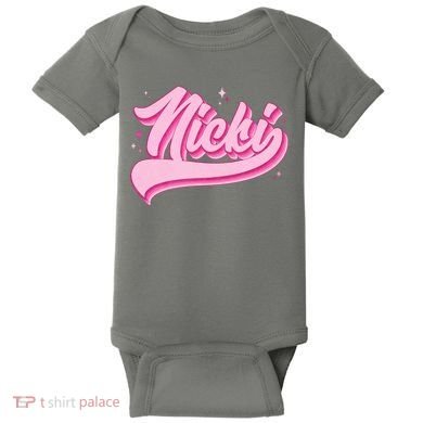 Retro Pink Nicki Baby Bodysuit