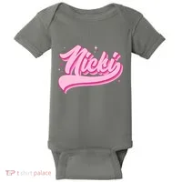 Retro Pink Nicki Baby Bodysuit thumb 0