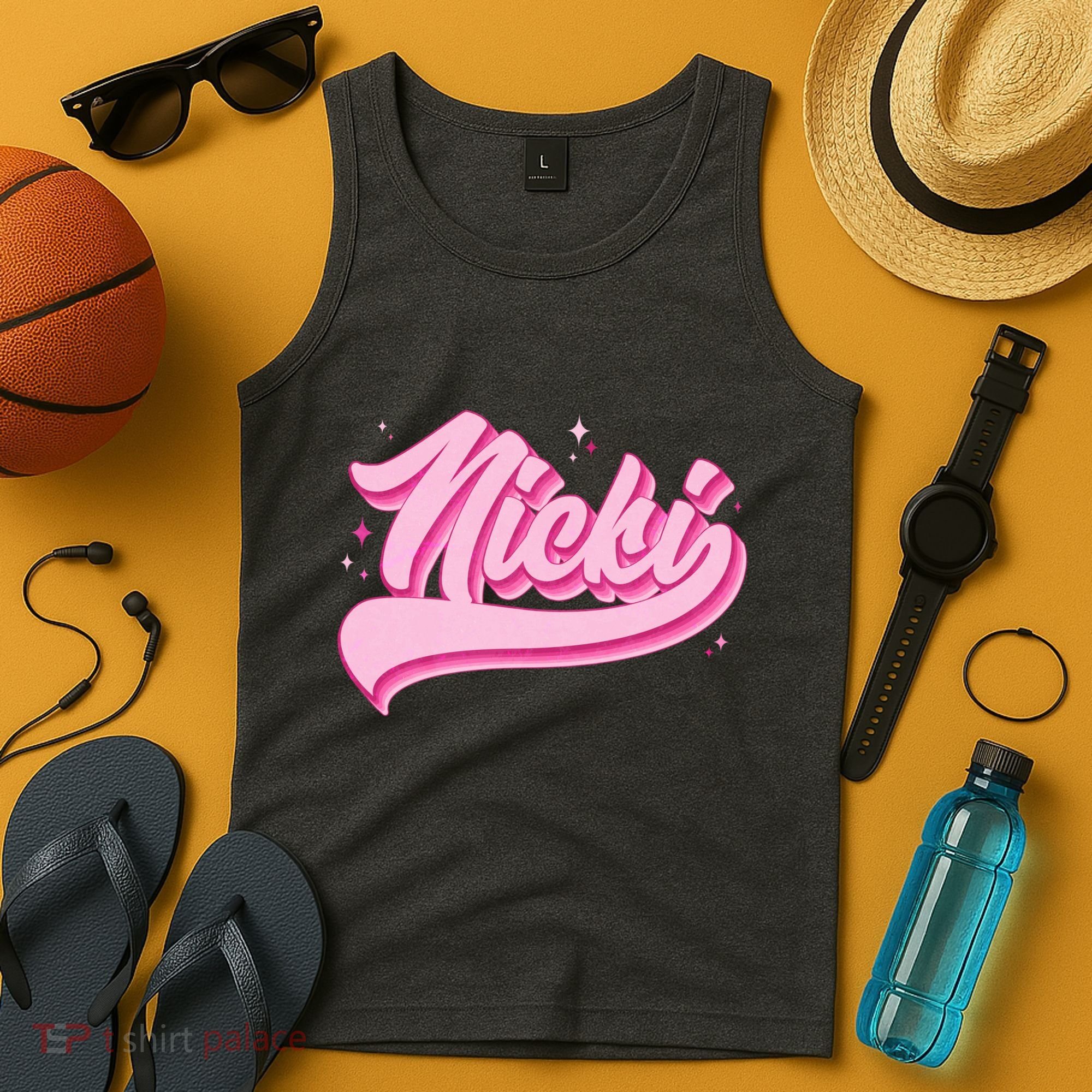 Retro Pink Nicki Tank Top
