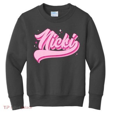 Retro Pink Nicki Kids Sweatshirt