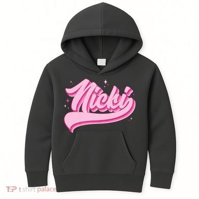 Retro Pink Nicki Kids Hoodie