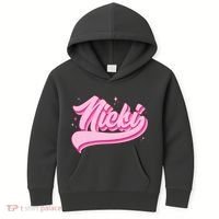 Retro Pink Nicki Kids Hoodie thumb 0