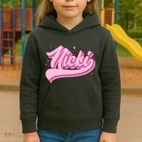 Retro Pink Nicki Kids Hoodie thumb 3