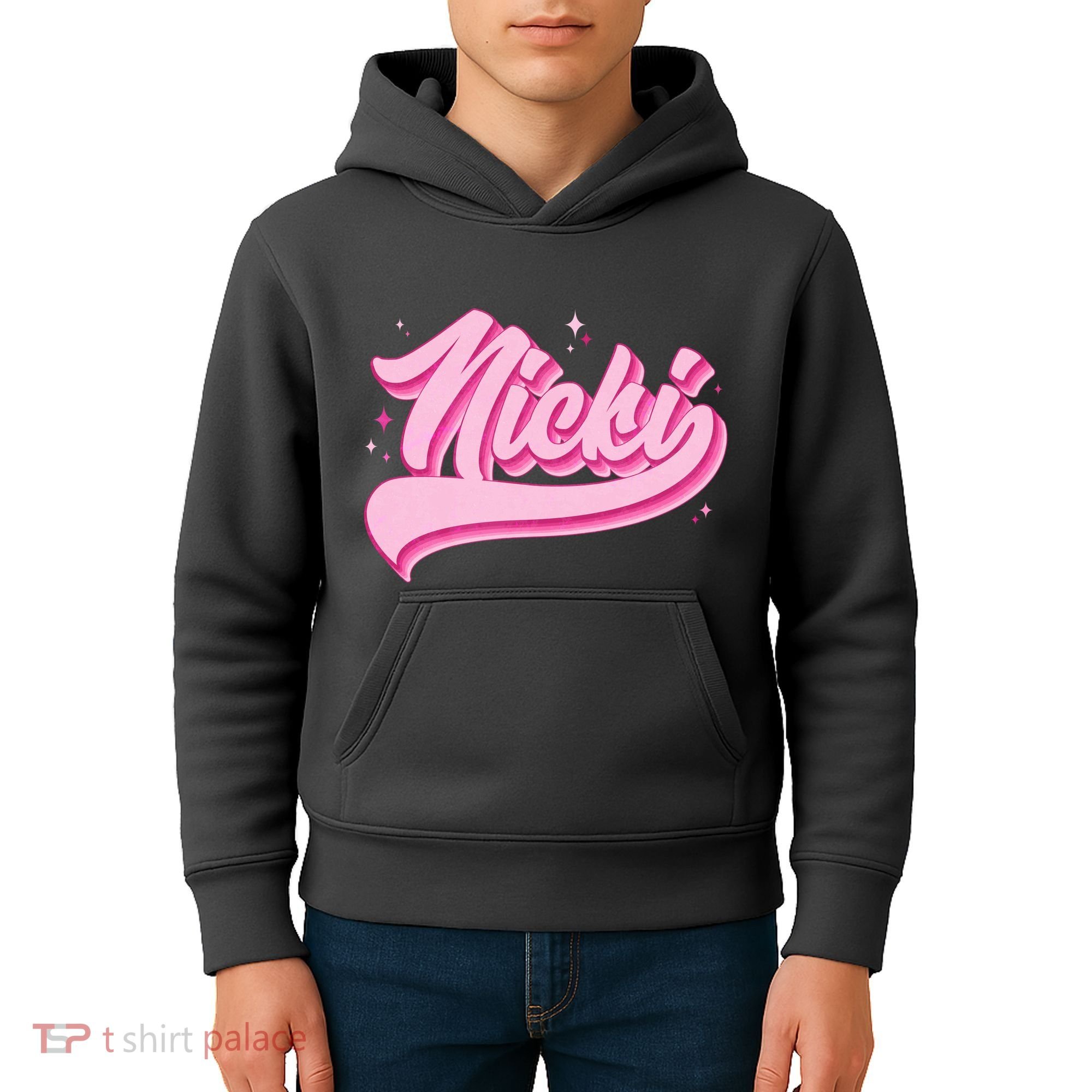 Retro Pink Nicki Kids Hoodie