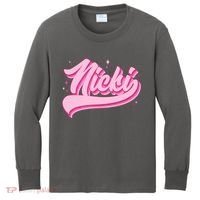 Retro Pink Nicki Kids Long Sleeve Shirt thumb 0