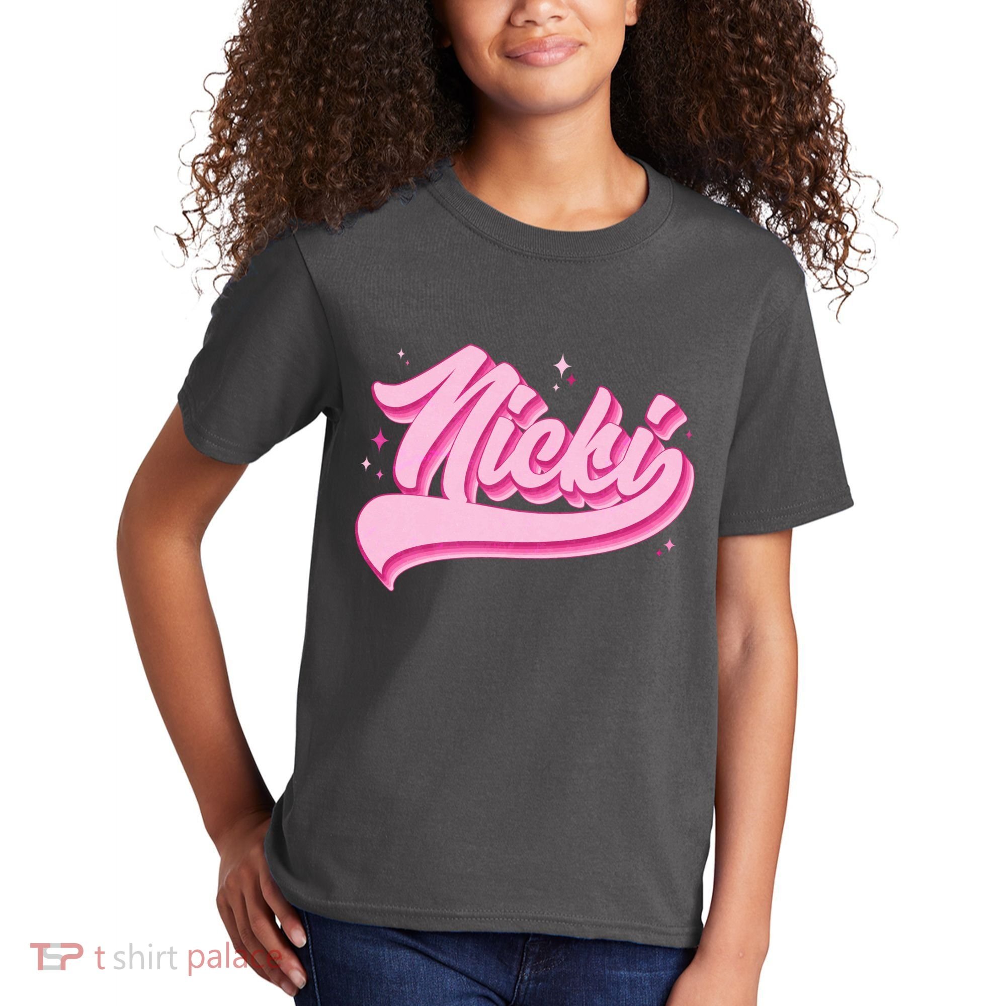Retro Pink Nicki Kids T-Shirt