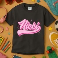 Retro Pink Nicki Kids T-Shirt thumb 3