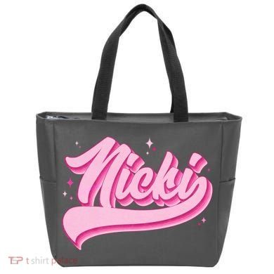Retro Pink Nicki Tote Bag