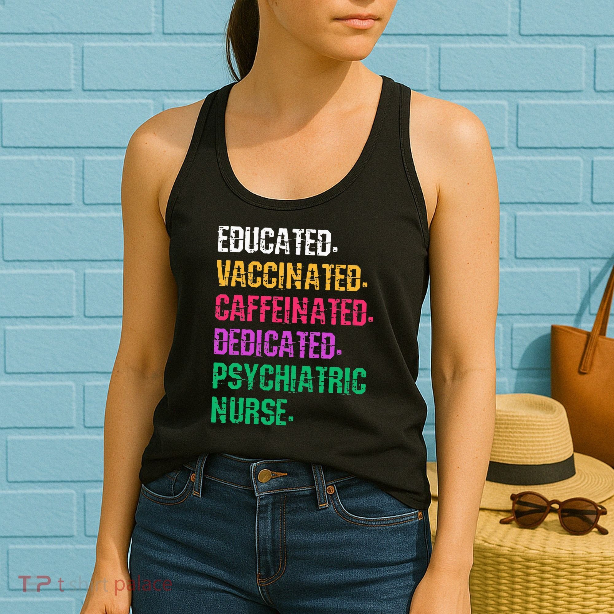 Retro Psych Nurse Psychiatric Nursing Mental Health Nurses Women's Tank Top