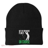 Retirement Plan On Course Golf Funny Retired Golfer Dad Gift Beanie thumb 0