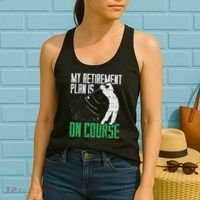 Retirement Plan On Course Golf Funny Retired Golfer Dad Gift Women's Tank Top thumb 2