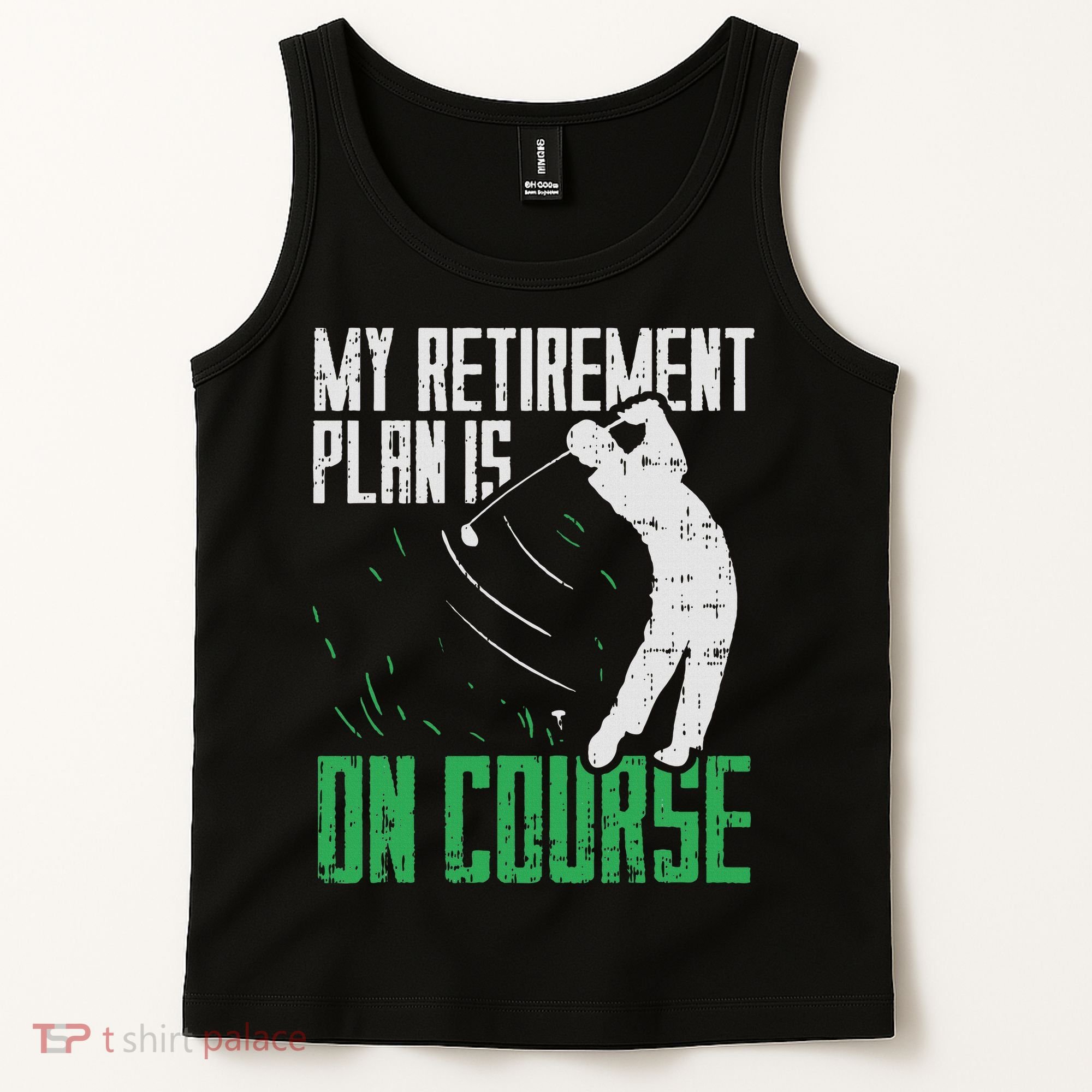 Retirement Plan On Course Golf Funny Retired Golfer Dad Gift Tank Top