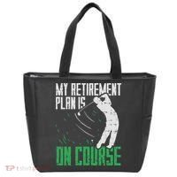Retirement Plan On Course Golf Funny Retired Golfer Dad Gift Tote Bag thumb 0