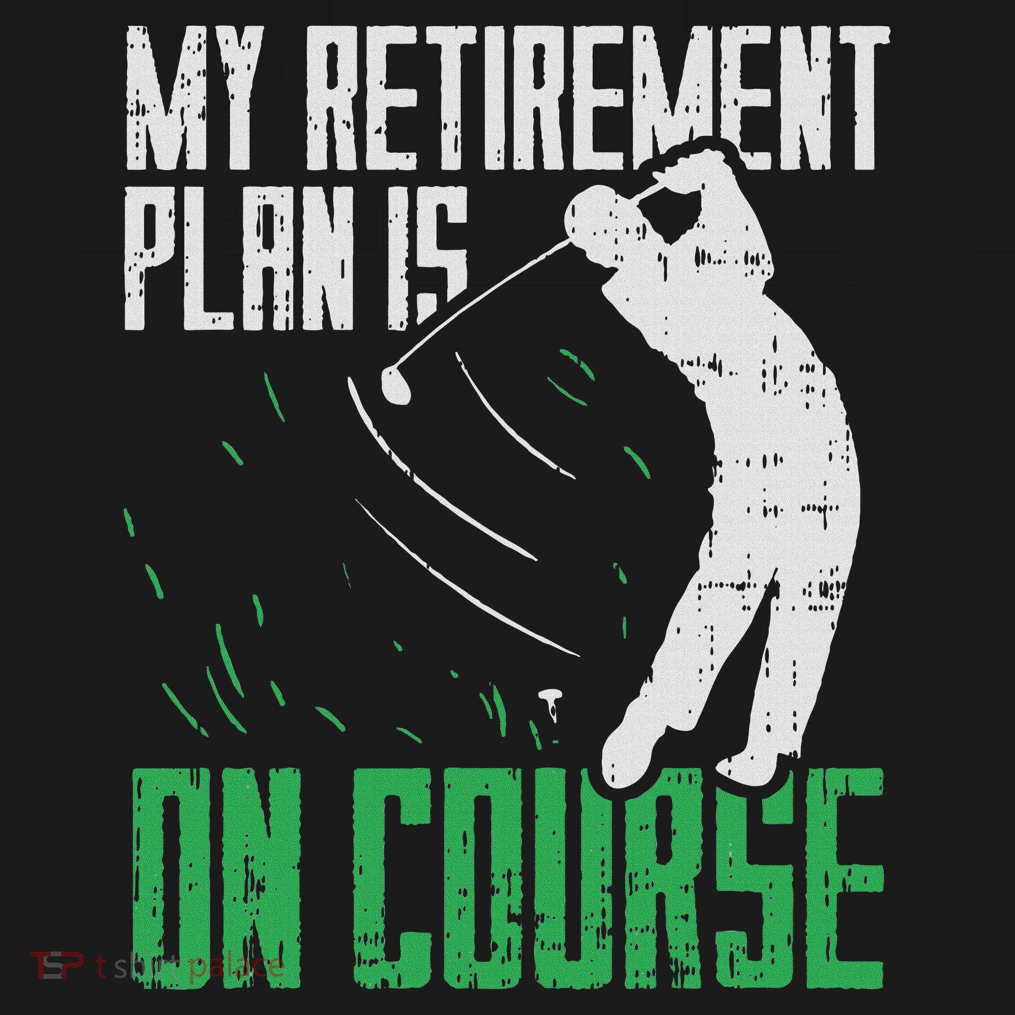 Retirement Plan On Course Golf Funny Retired Golfer Dad Gift Tote Bag
