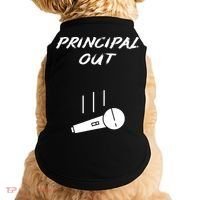 Retired Principal Out Retirement Mic Drop End Of Year Funny Doggie Tank thumb 0