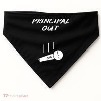 Retired Principal Out Retirement Mic Drop End Of Year Funny USA-Made Doggie Bandana thumb 0