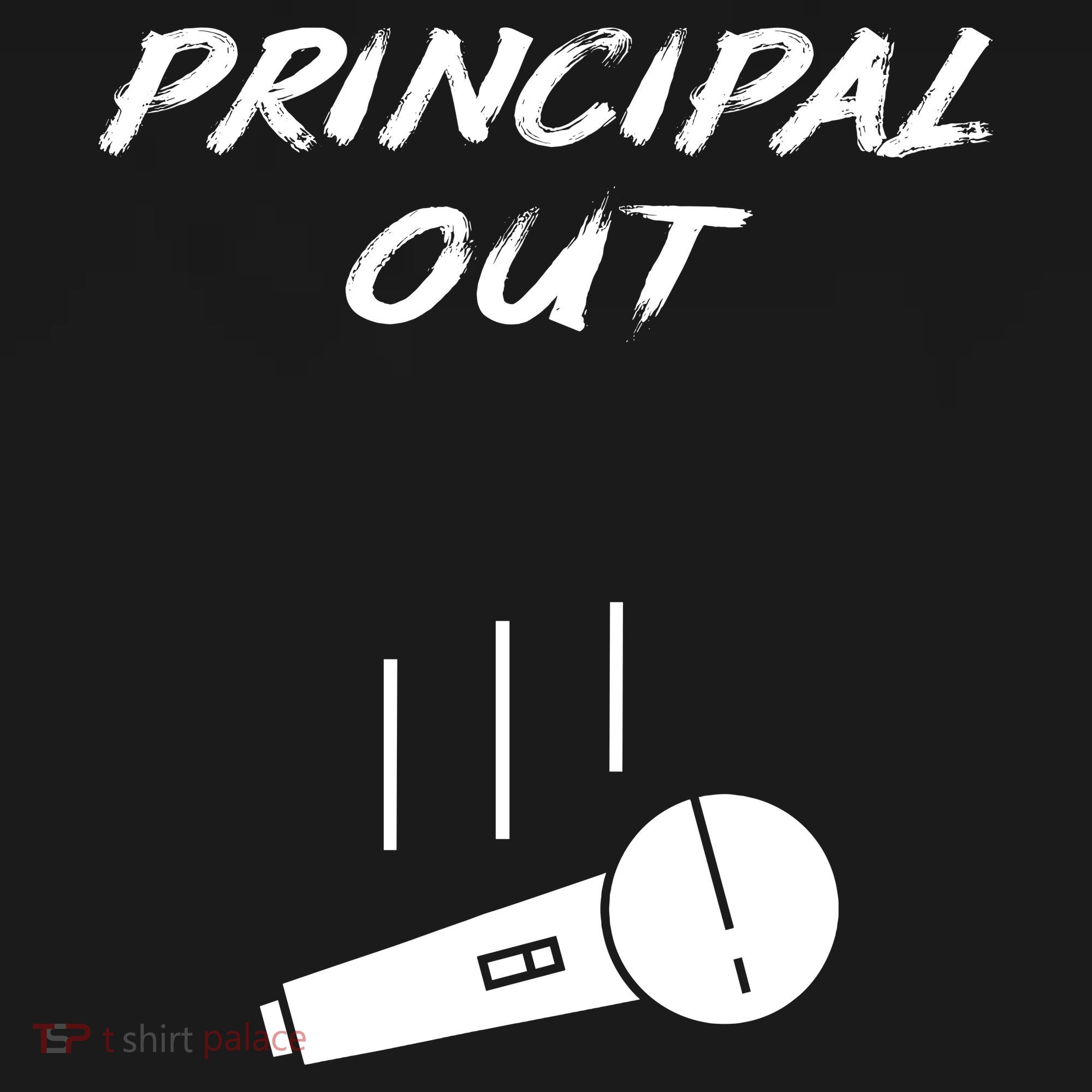 Retired Principal Out Retirement Mic Drop End Of Year Funny Apron