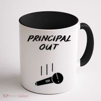 Retired Principal Out Retirement Mic Drop End Of Year Funny Coffee Mug thumb 1