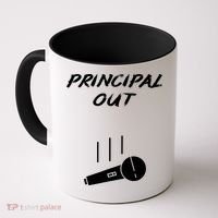 Retired Principal Out Retirement Mic Drop End Of Year Funny Coffee Mug thumb 0