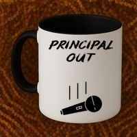 Retired Principal Out Retirement Mic Drop End Of Year Funny Coffee Mug thumb 2