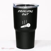 Retired Principal Out Retirement Mic Drop End Of Year Funny Tumbler thumb 0