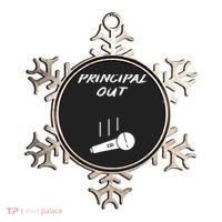Retired Principal Out Retirement Mic Drop End Of Year Funny Ornament thumb 0